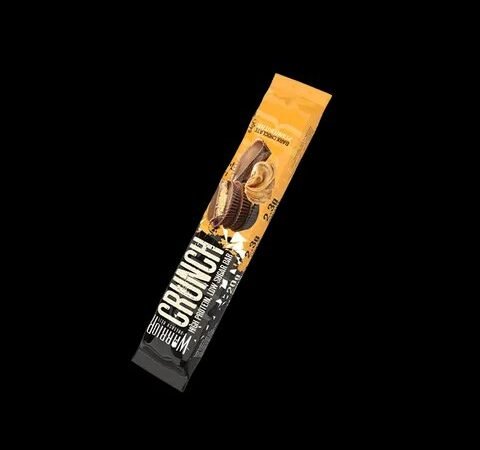 كرانش بطعم زبدة الفول السودانيوشكلاطه مرير بروتين 20غرام بدون سكر